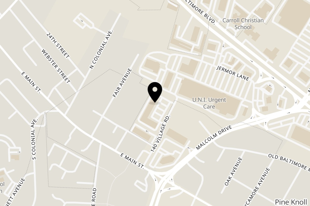 Map showing the location of Patiala Curry Culture on 330 140 Village Road in Westminster